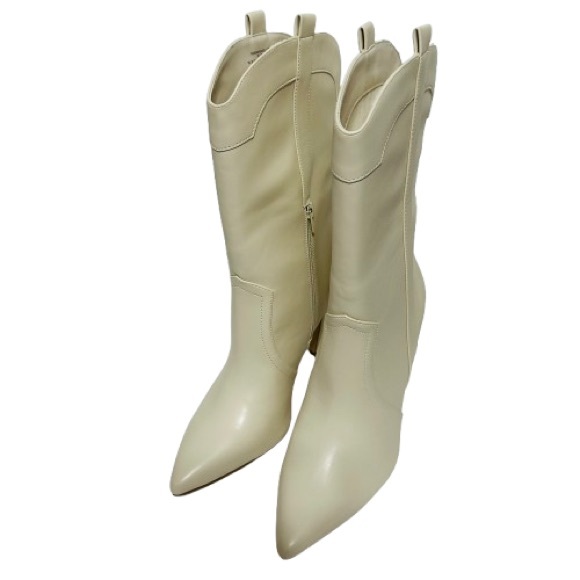 Madden Girl, Women's River Flare Heel Western Dress Booties, Size 10M Color Ecru - Picture 12 of 15
